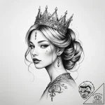 Tattoo sketch princess tattoo – tattoo sketch (№1755974305_0, 23.08.2025 18:38) — tattoovalue.net