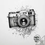 Tattoo sketch photography vintage camera with… – tattoo sketch (№1755974501_0, 23.08.2025 18:41) — tattoovalue.net