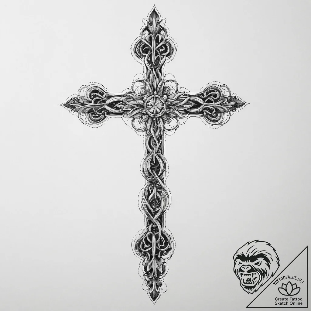 Tattoo sketch chain, concept art for tattoo,... - tattoo sketch (№1755974699_0, 23.08.2025 18:44) — tattoovalue.net
