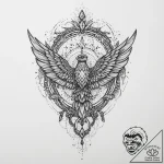 Tattoo sketch blessed spirit, concept art for… – tattoo sketch (№1755976278_0, 23.08.2025 19:11) — tattoovalue.net