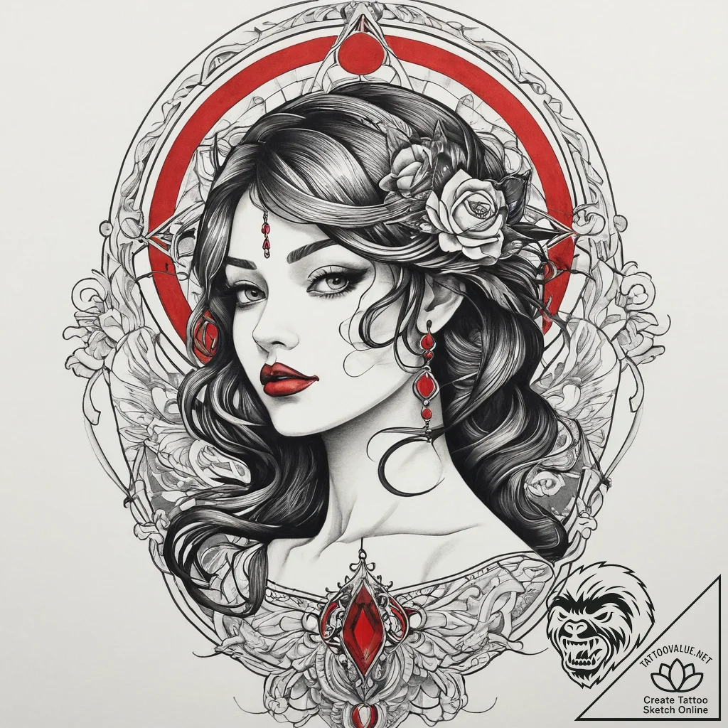 Tattoo sketch divine narrative, artistic tatt... - tattoo sketch (№1755976476_0, 23.08.2025 19:14) — tattoovalue.net