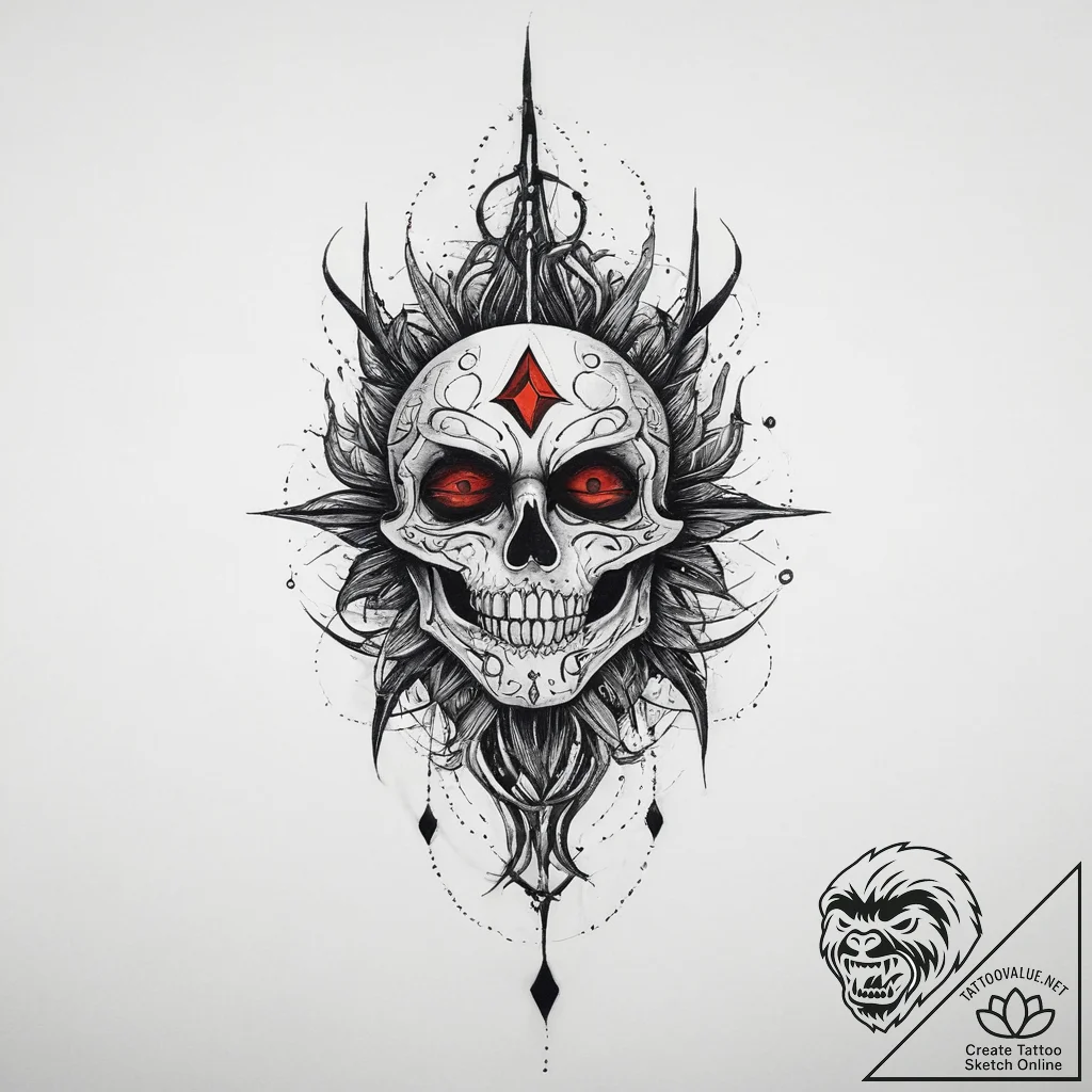 Tattoo sketch town, concept art for tattoo, b... - tattoo sketch (№1755981111_0, 23.08.2025 20:31) — tattoovalue.net