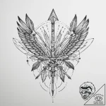 Tattoo sketch native american arrow, artistic… – tattoo sketch (№1755981506_0, 23.08.2025 20:38) — tattoovalue.net