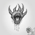 Tattoo sketch monster claw – tattoo sketch (№1755981900_0, 23.08.2025 20:45) — tattoovalue.net