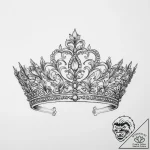 Tattoo sketch tiara – tattoo sketch (№1755982693_0, 23.08.2025 20:58) — tattoovalue.net