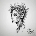 Tattoo sketch dryad tattoo – tattoo sketch (№1755982890_0, 23.08.2025 21:01) — tattoovalue.net