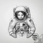 Tattoo sketch astronaut tattoo, tattoo flash… – tattoo sketch (№1755983085_0, 23.08.2025 21:04) — tattoovalue.net