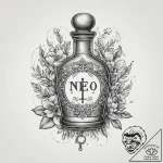 Tattoo sketch magic potion bottle with a key,… – tattoo sketch (№1755983283_0, 23.08.2025 21:08) — tattoovalue.net