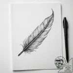 Tattoo sketch old book with a quill – tattoo sketch (№1755984073_0, 23.08.2025 21:21) — tattoovalue.net