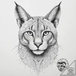 Tattoo sketch caracal, tattoo line art, on a… – tattoo sketch (№1755986461_0, 23.08.2025 22:01) — tattoovalue.net