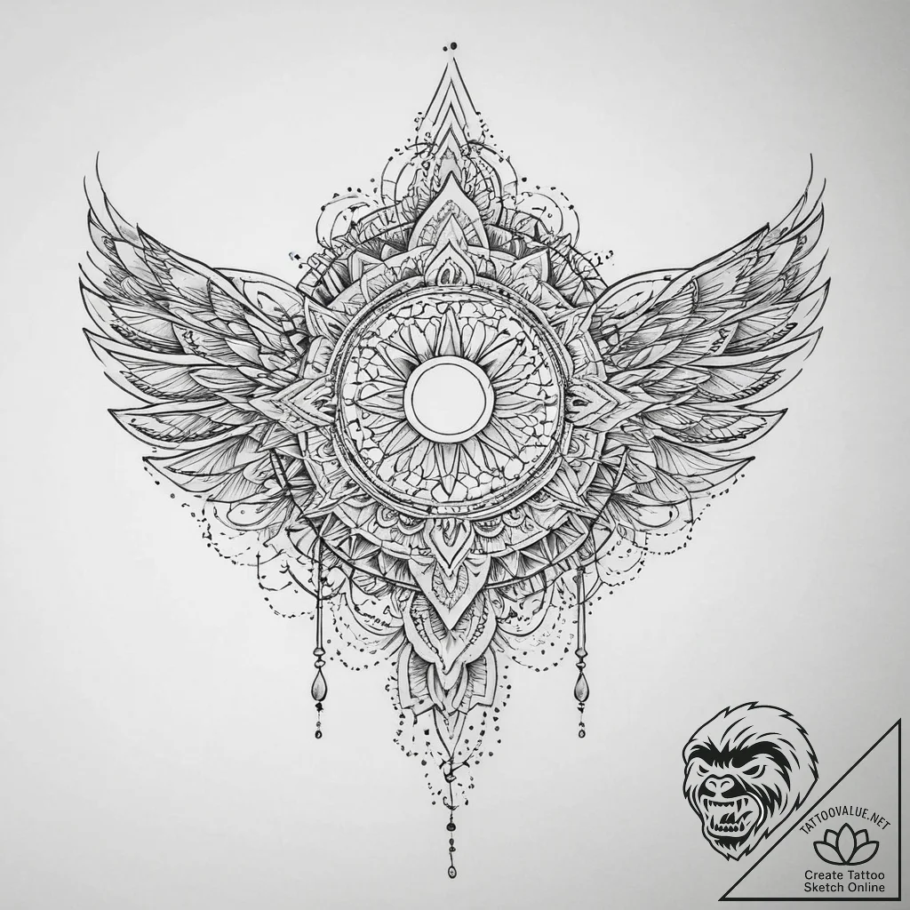 Tattoo sketch trainers with a wing, tattoo li... - tattoo sketch (№1755987259_0, 23.08.2025 22:14) — tattoovalue.net