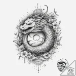 Tattoo sketch cosmic existence, concept art f… – tattoo sketch (№1755987657_0, 23.08.2025 22:20) — tattoovalue.net