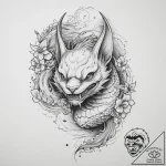 Tattoo sketch puns a bat that says “i’m a bat… – tattoo sketch (№1755989257_0, 23.08.2025 22:47) — tattoovalue.net