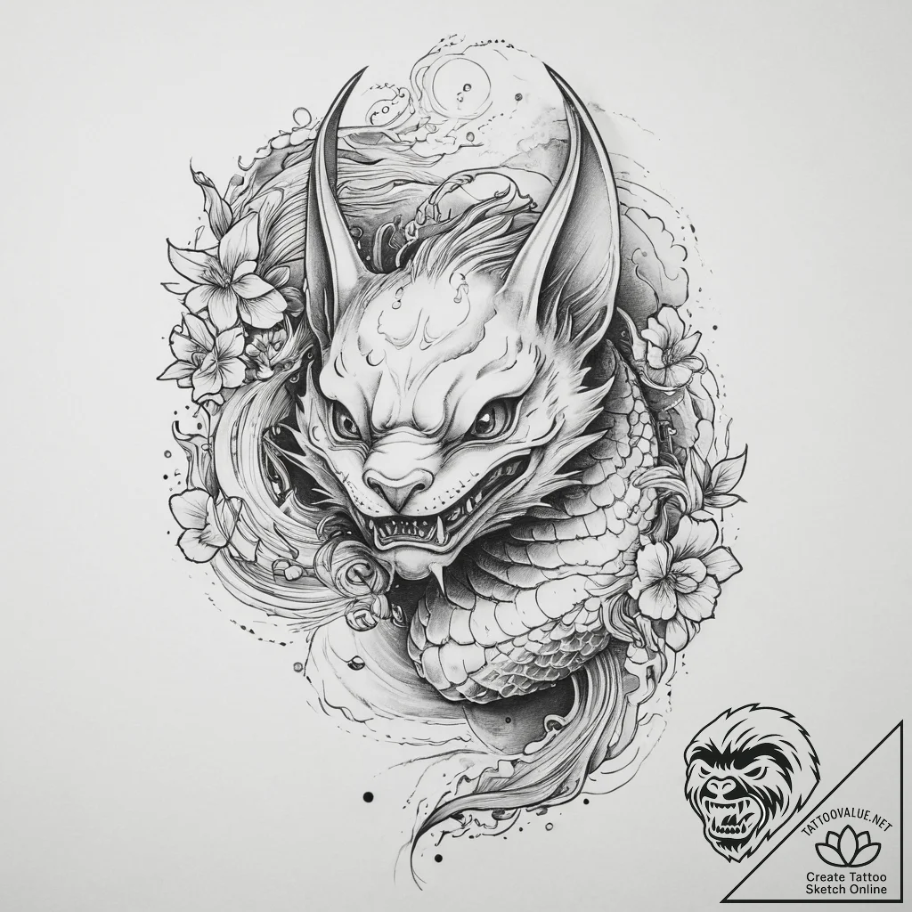 Tattoo sketch puns a bat that says "i'm a bat... - tattoo sketch (№1755989257_0, 23.08.2025 22:47) — tattoovalue.net