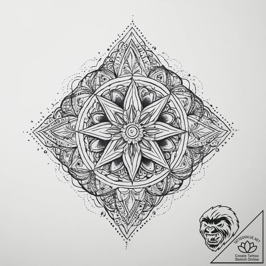 Tattoo sketch divine narrative, ink illustrat... - tattoo sketch (№1755989861_0, 23.08.2025 22:57) — tattoovalue.net