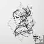 Tattoo sketch elf shooting bow, tattoo flash… – tattoo sketch (№1755991481_0, 23.08.2025 23:24) — tattoovalue.net