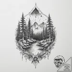Tattoo sketch divine forest, concept art for… – tattoo sketch (№1755992681_0, 23.08.2025 23:44) — tattoovalue.net