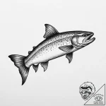 Tattoo sketch trout, ink illustration for tat… – tattoo sketch (№1755992879_0, 23.08.2025 23:47) — tattoovalue.net