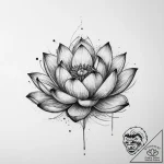 Tattoo sketch lotus flower, concept art for t… – tattoo sketch (№1755993696_0, 24.08.2025 00:01) — tattoovalue.net