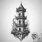 Tattoo sketch tower, tattoo sketch design, cl… – tattoo sketch (№1755993895_0, 24.08.2025 00:04) — tattoovalue.net