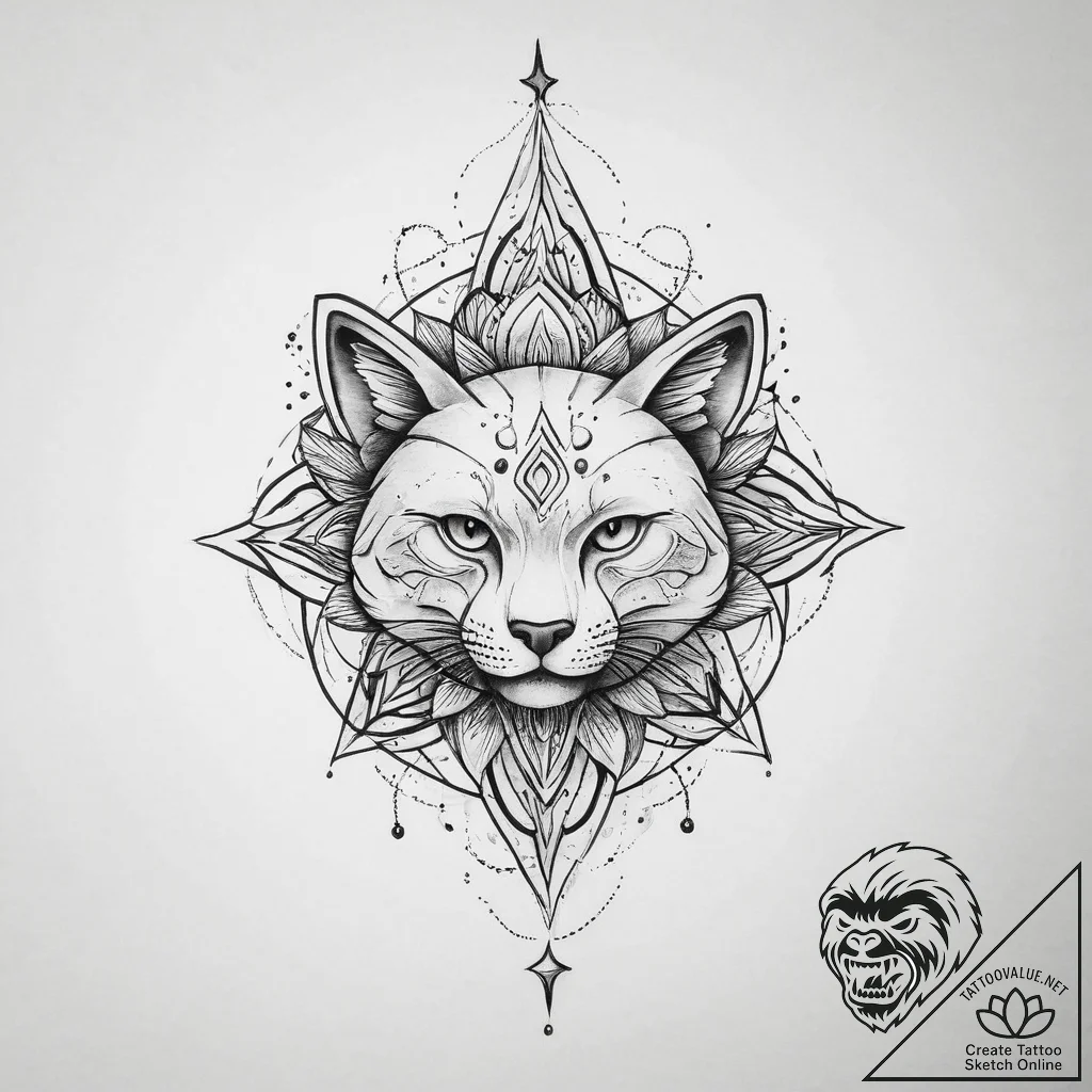 Tattoo sketch cosmic fable, concept art for t... - tattoo sketch (№1755994695_0, 24.08.2025 00:18) — tattoovalue.net