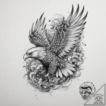 Tattoo sketch white-tailed eagle, artistic ta… – tattoo sketch (№1755996097_0, 24.08.2025 00:41) — tattoovalue.net