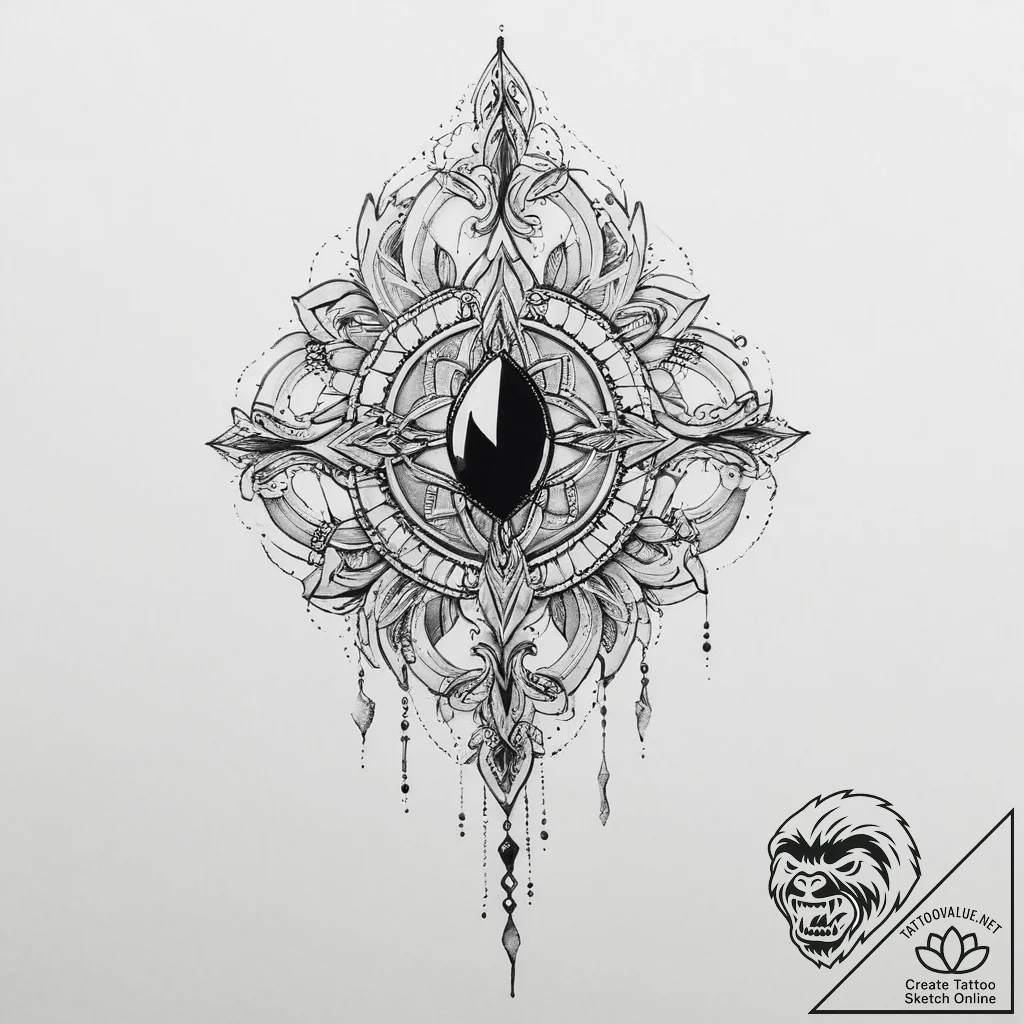 Tattoo sketch onyx - tattoo sketch (№1755996696_0, 24.08.2025 00:51) — tattoovalue.net