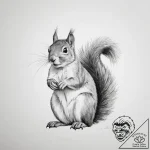 Tattoo sketch squirrel – tattoo sketch (№1755998692_0, 24.08.2025 01:24) — tattoovalue.net