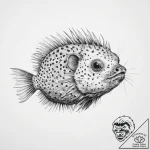 Tattoo sketch porcupinefish – tattoo sketch (№1755999689_0, 24.08.2025 01:41) — tattoovalue.net
