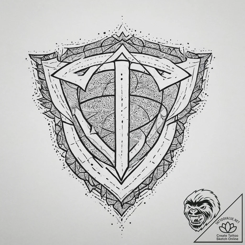 Tattoo sketch justice league logo, artistic t... - tattoo sketch (№1755999893_0, 24.08.2025 01:44) — tattoovalue.net