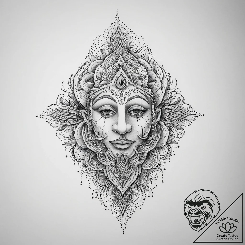 Tattoo sketch troll, tattoo line art, dotwork... - tattoo sketch (№1756000501_0, 24.08.2025 01:55) — tattoovalue.net