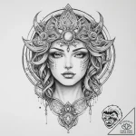 Tattoo sketch cosmic person, tattoo flash she… – tattoo sketch (№1756001306_0, 24.08.2025 02:08) — tattoovalue.net