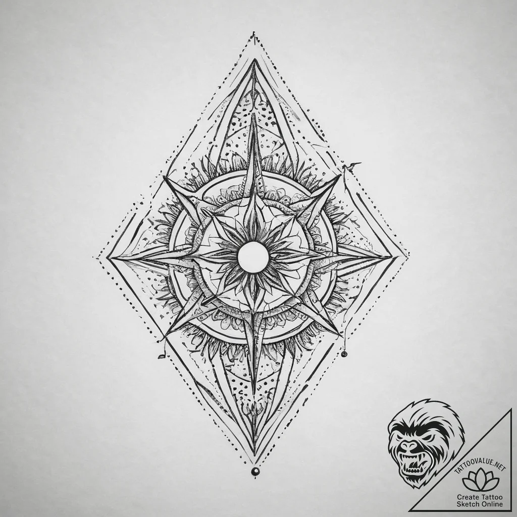 Tattoo sketch needle, artistic tattoo sketch,... - tattoo sketch (№1756001925_0, 24.08.2025 02:18) — tattoovalue.net