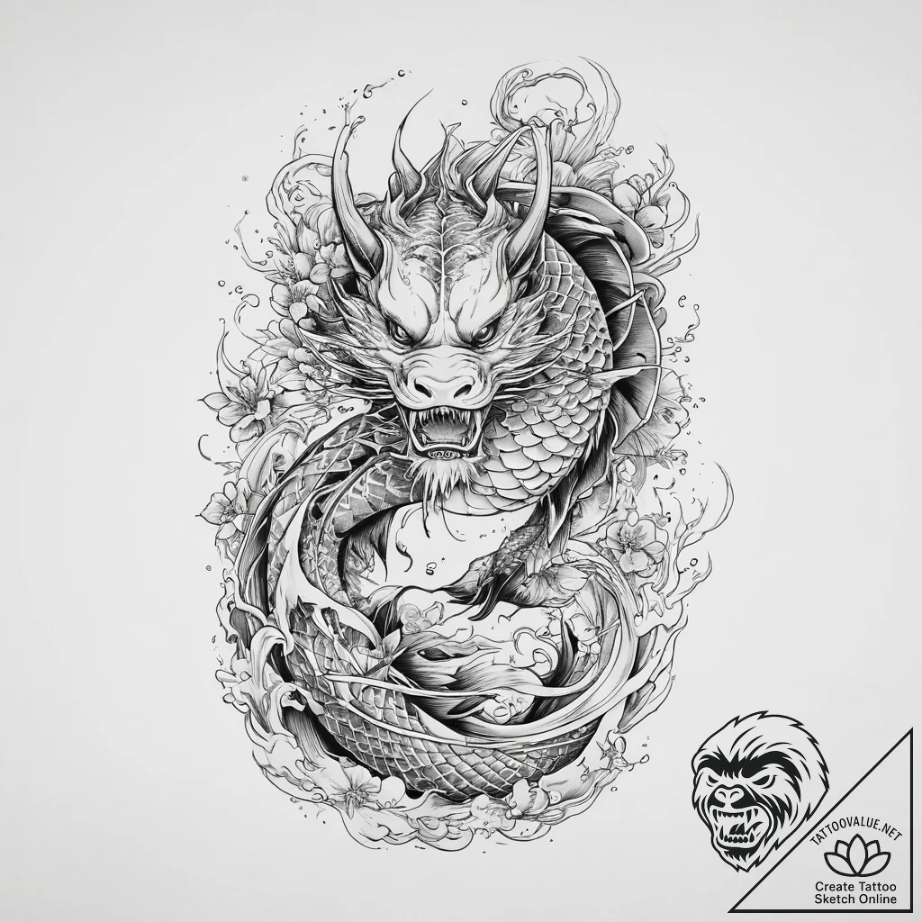 Tattoo sketch edge, tattoo line art, clean li... - tattoo sketch (№1756003173_0, 24.08.2025 02:39) — tattoovalue.net