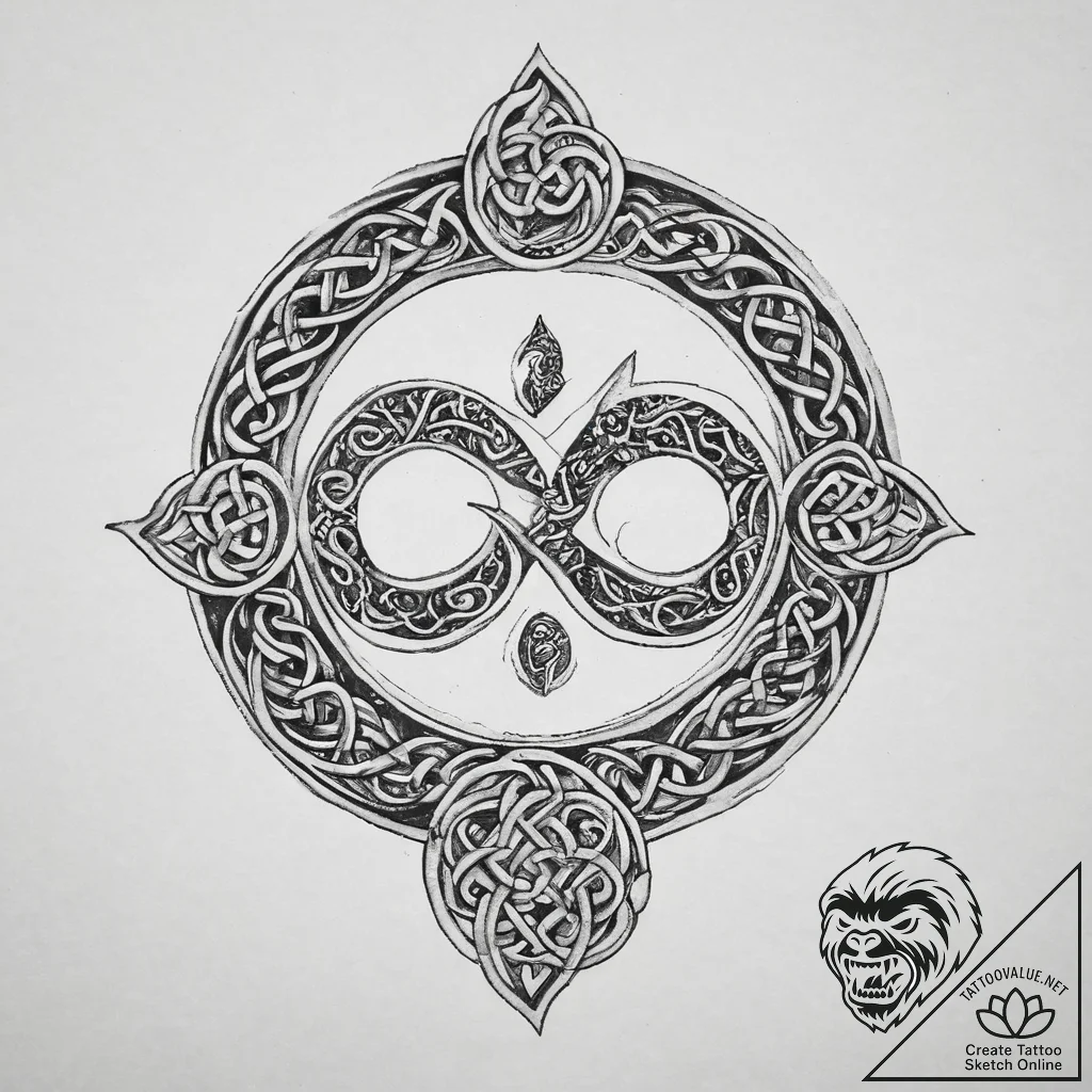 Tattoo sketch celtic triskelion, artistic tat... - tattoo sketch (№1756003570_0, 24.08.2025 02:46) — tattoovalue.net