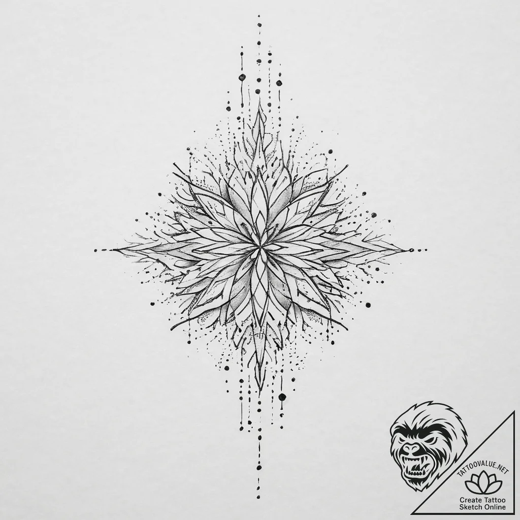 Tattoo sketch matrix falling code, artistic t... - tattoo sketch (№1756003972_0, 24.08.2025 02:52) — tattoovalue.net