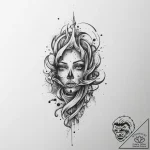 Tattoo sketch cosmic soul, concept art for ta… – tattoo sketch (№1756005192_0, 24.08.2025 03:13) — tattoovalue.net