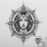 Tattoo sketch sacred scene, tattoo line art,… – tattoo sketch (№1756005595_0, 24.08.2025 03:19) — tattoovalue.net