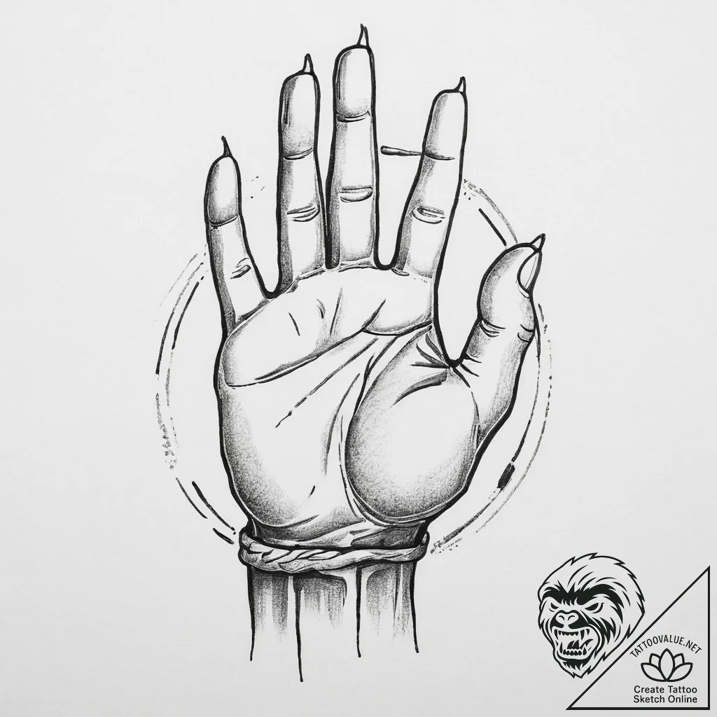 Tattoo sketch hands with a pencil, tattoo dra... - tattoo sketch (№1756007000_0, 24.08.2025 03:43) — tattoovalue.net