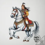 Tattoo sketch genghis khan on a horse, artist… – tattoo sketch (№1756008404_0, 24.08.2025 04:06) — tattoovalue.net