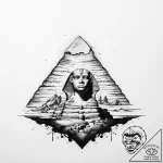 Tattoo sketch egyptian pyramid with a sphinx,… – tattoo sketch (№1756009406_0, 24.08.2025 04:23) — tattoovalue.net