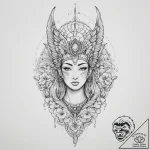 Tattoo sketch egyptian goddess isis, artistic… – tattoo sketch (№1756010208_0, 24.08.2025 04:36) — tattoovalue.net