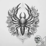 Tattoo sketch scorpion with claws up, tattoo… – tattoo sketch (№1756011019_0, 24.08.2025 04:50) — tattoovalue.net