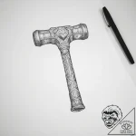 Tattoo sketch молот – tattoo sketch (№1756011612_0, 24.08.2025 05:00) — tattoovalue.net