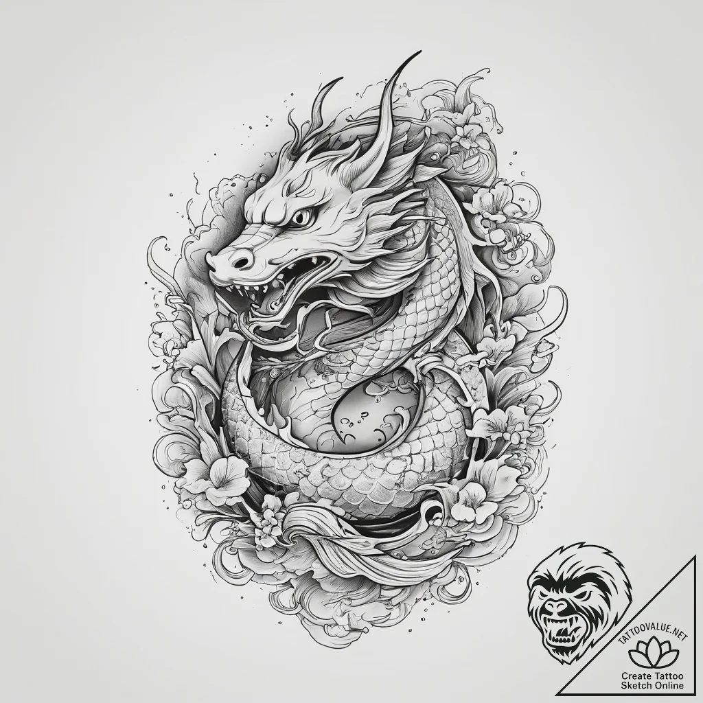 Tattoo sketch divine riddle, tattoo flash she... - tattoo sketch (№1756012822_0, 24.08.2025 05:20) — tattoovalue.net