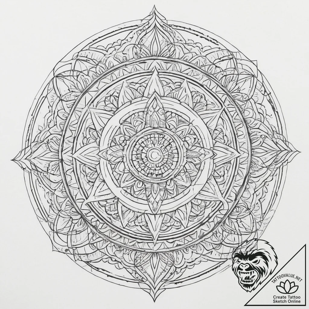 Tattoo sketch cosmic origin, tattoo drawing o... - tattoo sketch (№1756013628_0, 24.08.2025 05:33) — tattoovalue.net