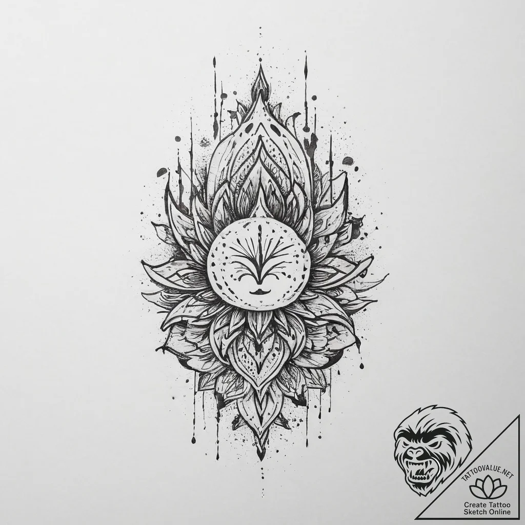 Tattoo sketch spiritual soil, tattoo drawing... - tattoo sketch (№1756015445_0, 24.08.2025 06:04) — tattoovalue.net