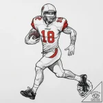 Tattoo sketch american football player runnin… – tattoo sketch (№1756018075_0, 24.08.2025 06:47) — tattoovalue.net