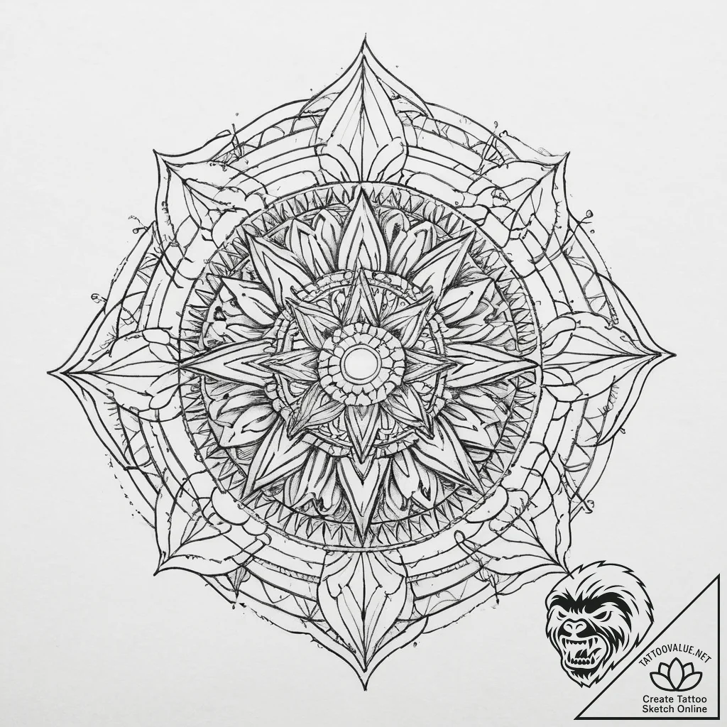 Tattoo sketch cosmic world, tattoo line art,... - tattoo sketch (№1756019286_0, 24.08.2025 07:08) — tattoovalue.net