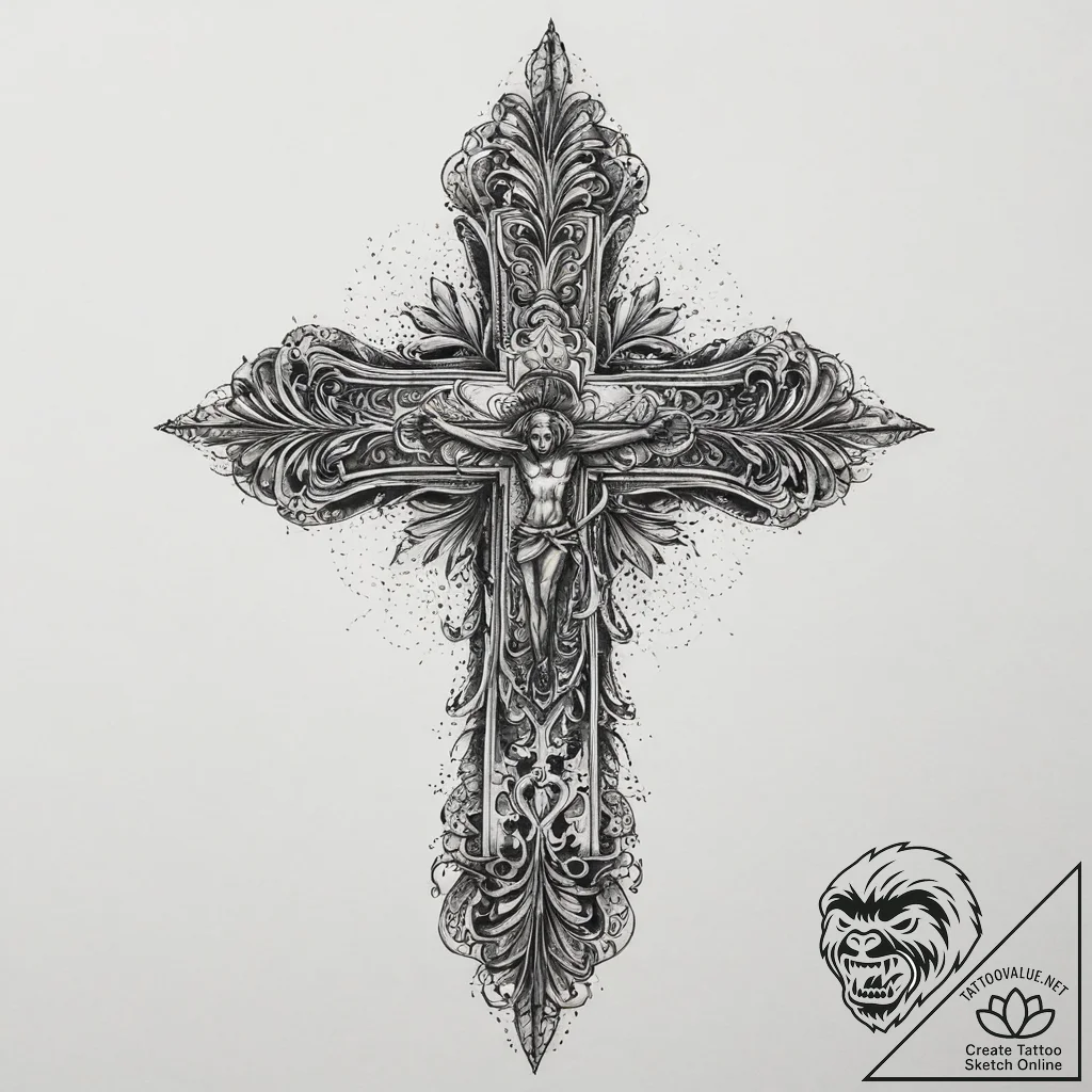 Tattoo sketch mystical representation, ink il... - tattoo sketch (№1756019492_0, 24.08.2025 07:11) — tattoovalue.net